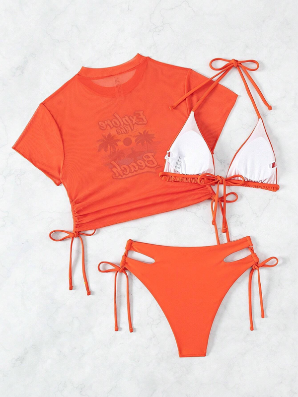 Levoire | Maillot de bain sexy bikini trois pièces Tether de plage