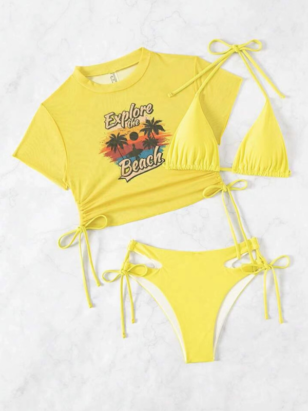 Levoire | Maillot de bain sexy bikini trois pièces Tether de plage