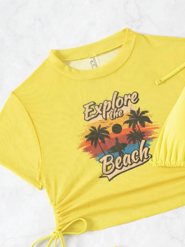 Levoire | Maillot de bain sexy bikini trois pièces Tether de plage