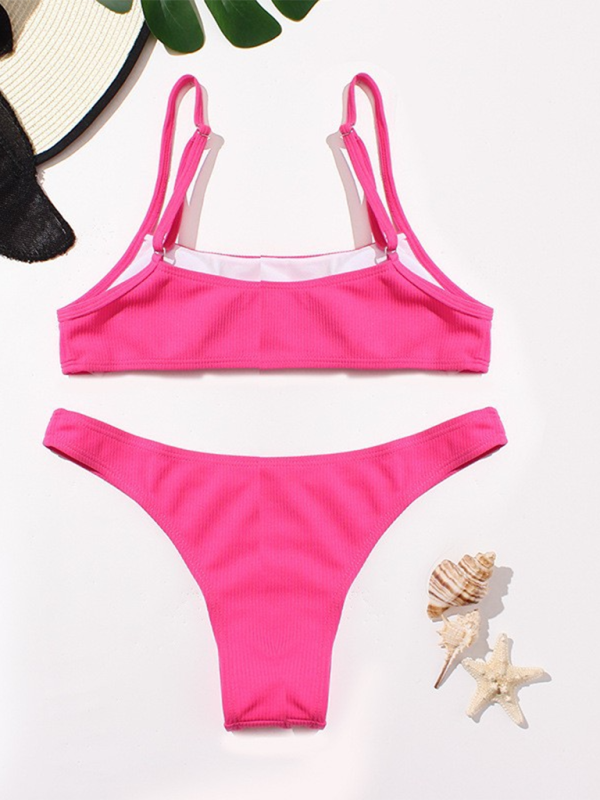 Levoire | Maillot de bain deux pièces sexy uni fluoré bikini uni
