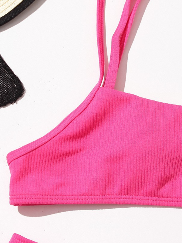 Levoire | Maillot de bain deux pièces sexy uni fluoré bikini uni