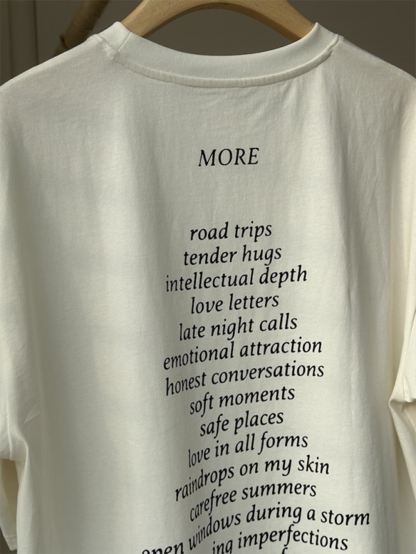 Levoire | Imprimé Lettre Lâche Largeur Col Rond Manches Courtes T-shirt