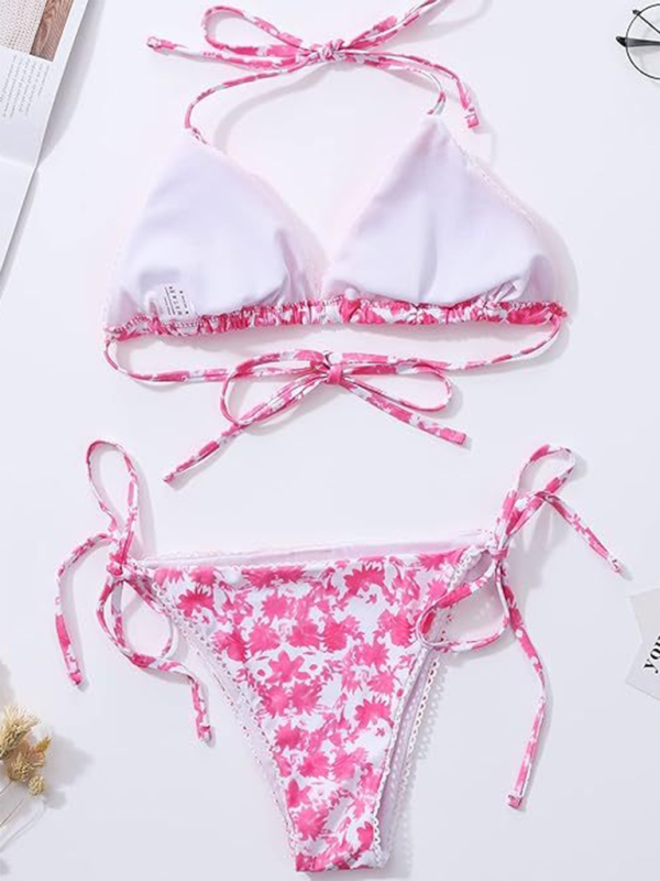 Levoire | Bikini Femme Split Sexy Floral Mode Haut de Gamme Maillot de Bain Bikini Plage Maillot de Bain
