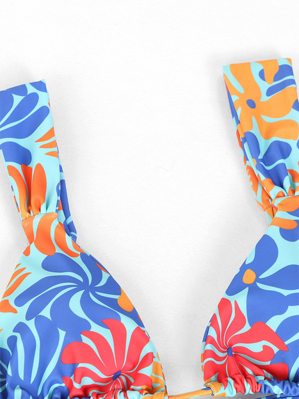 Levoire | Nouveau maillot de bain deux pièces quatre pièces sexy dos nu bikini imprimé