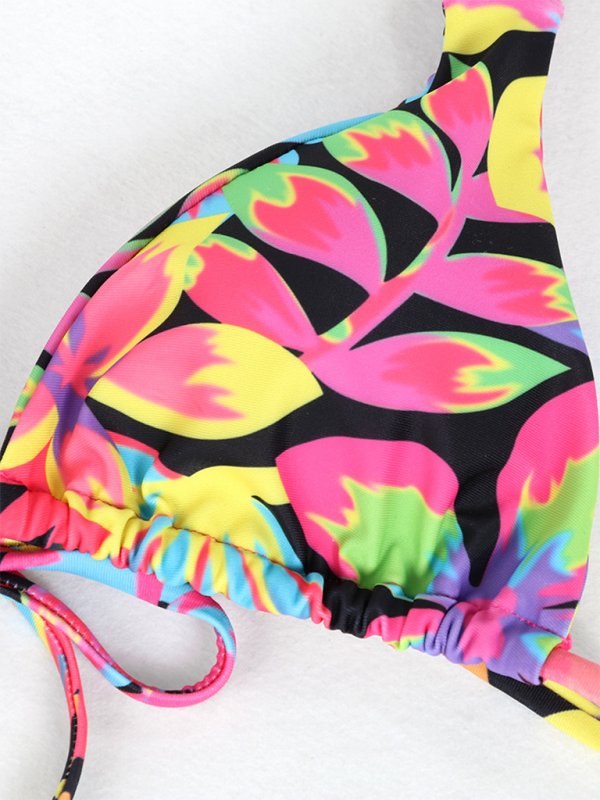 Levoire | Nouveau maillot de bain deux pièces quatre pièces sexy dos nu bikini imprimé
