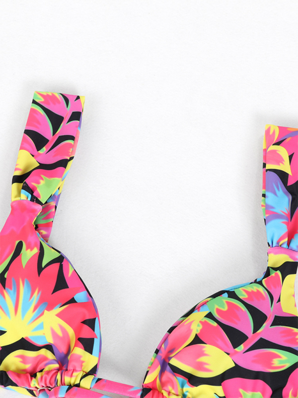 Levoire | Nouveau maillot de bain deux pièces quatre pièces sexy dos nu bikini imprimé