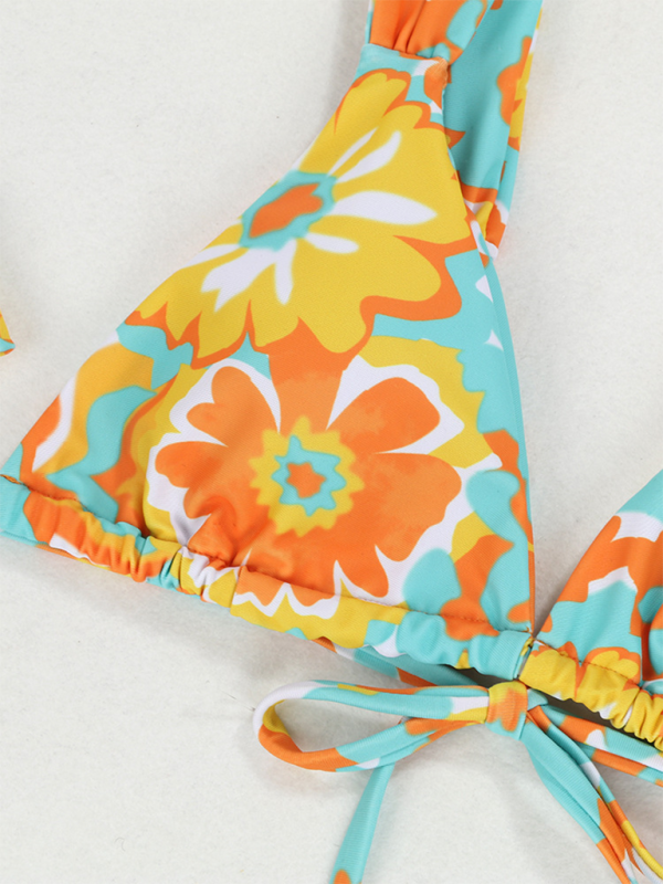 Levoire | Nouveau maillot de bain deux pièces quatre pièces sexy dos nu bikini imprimé