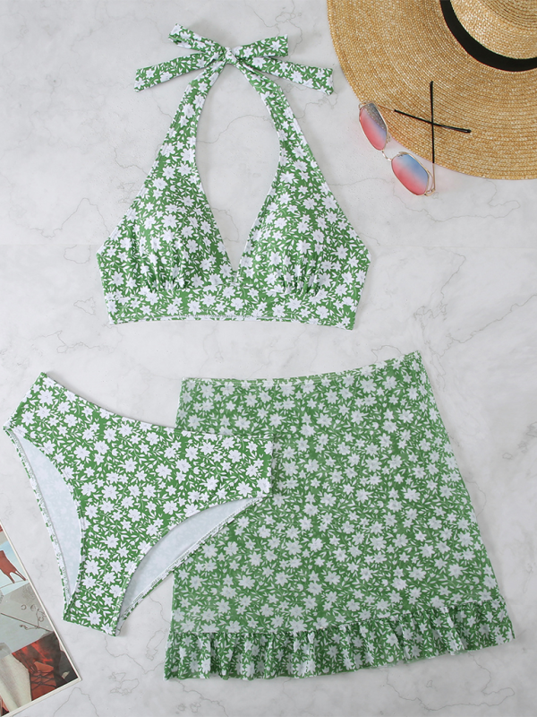 Levoire | Nouveau maillot de bain trois pièces dame petit fleuri bikini