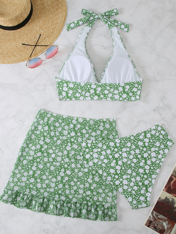 Levoire | Nouveau maillot de bain trois pièces dame petit fleuri bikini