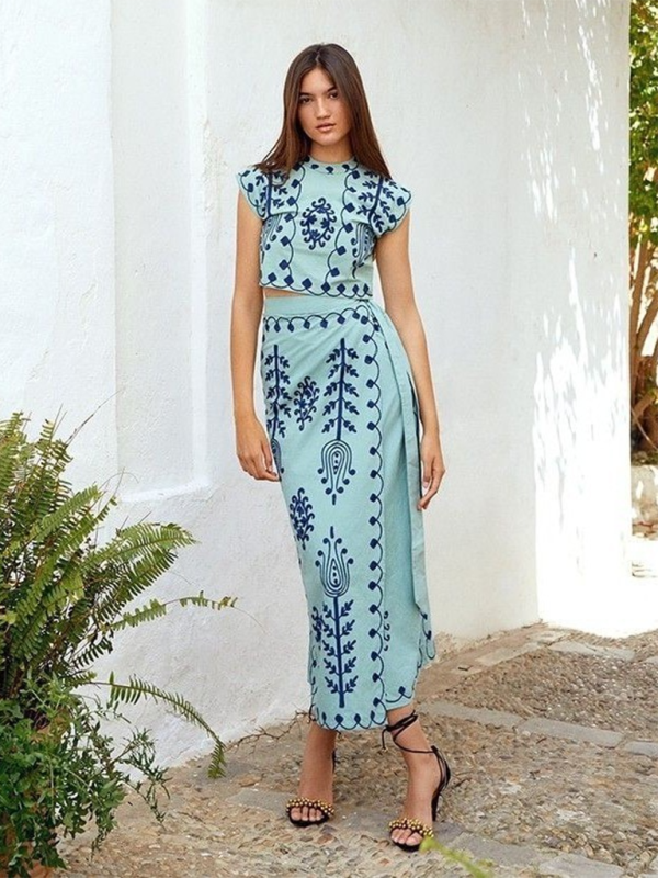 Levoire | Nouvelle tendance mode marquée style de vacances robe deux pièces