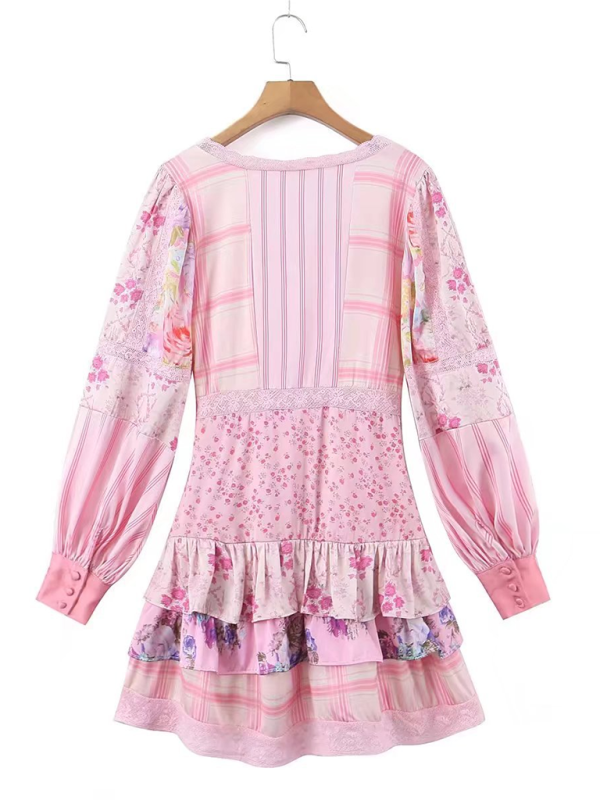 Levoire | Nouvelle Robe Longue à Manches Colorblock à Pointe
