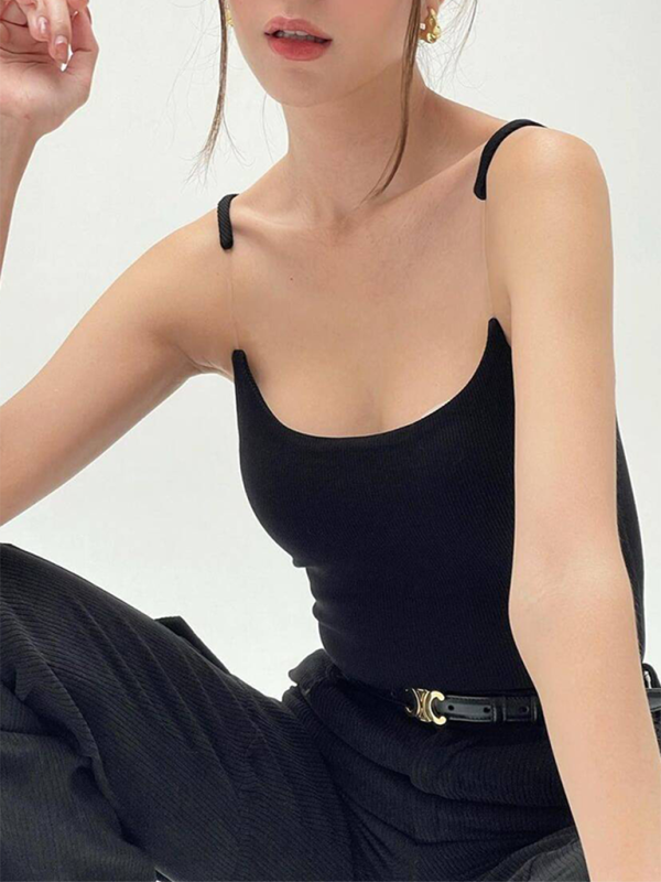 Levoire | Femme-Camisole avec haut côtelé rembourré