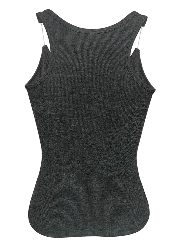Levoire | Femme-Camisole avec haut côtelé rembourré