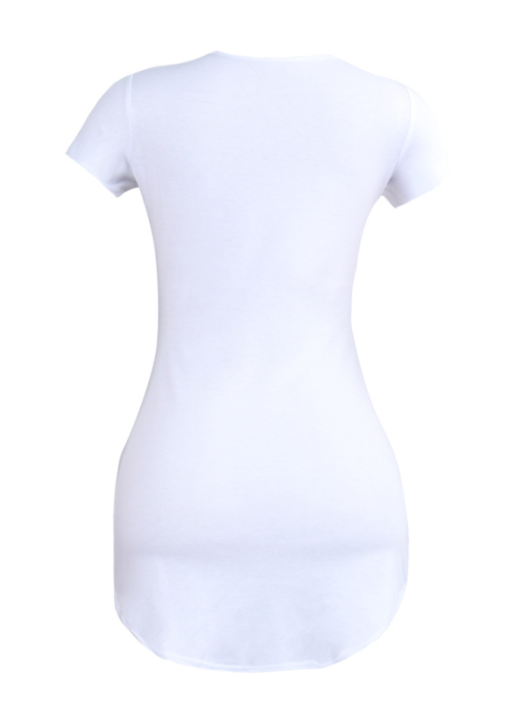 Levoire | Mode Col rond slim fit drapeau américain t-shirt à manches courtes