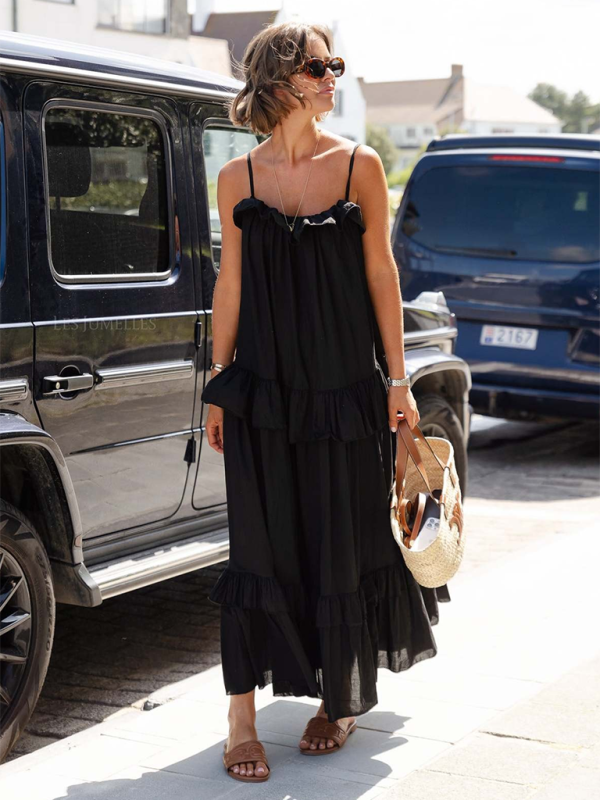 Levoire | Nouvelle robe de vacances Rysjet longue avec une longue étreinte et élégante robe de plage