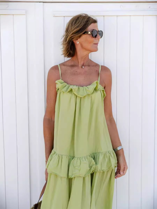 Levoire | Nouvelle robe de vacances Rysjet longue avec une longue étreinte et élégante robe de plage