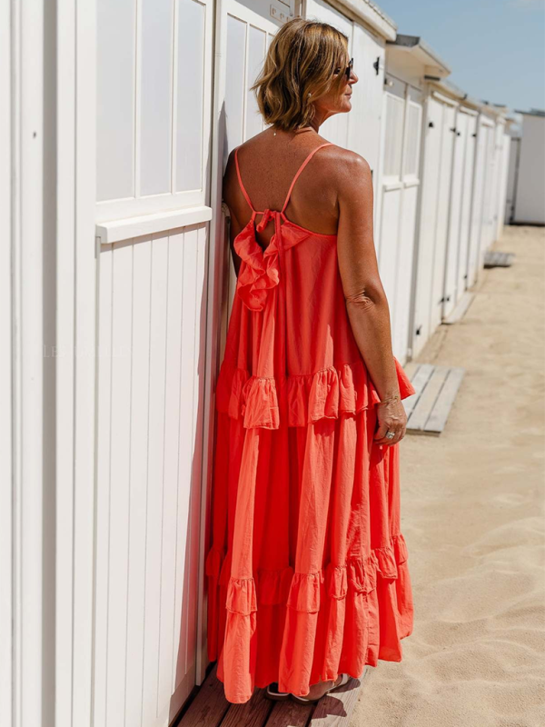 Levoire | Nouvelle robe de vacances Rysjet longue avec une longue étreinte et élégante robe de plage