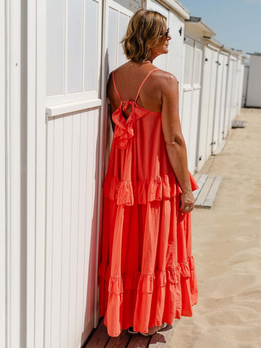 Levoire | Nouvelle robe de vacances Rysjet longue avec une longue étreinte et élégante robe de plage