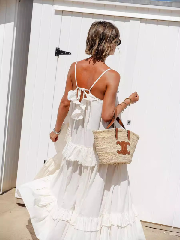 Levoire | Nouvelle robe de vacances Rysjet longue avec une longue étreinte et élégante robe de plage
