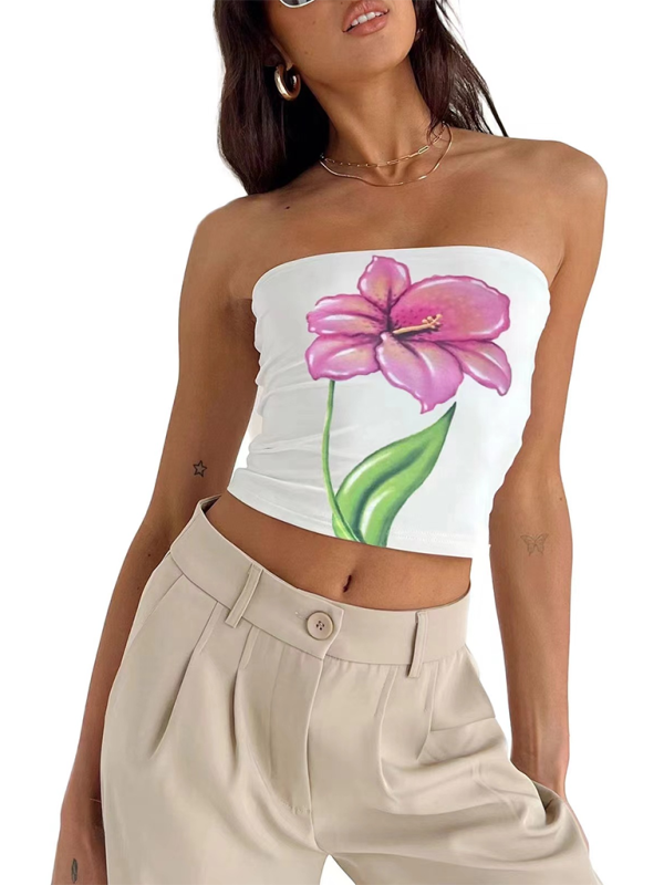 Levoire | Femmes Personnalité Rue Design Floral sexy Découpe Taille Haut