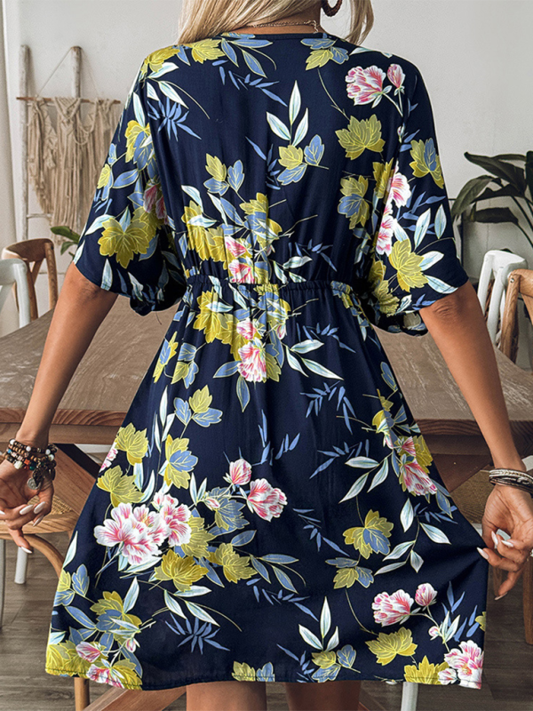 Levoire | Nouveau style imprimé robe de plage Poignées à main Perles Haut robe Couverture de plage