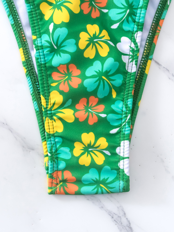 Levoire | Bikini sexy à lacets imprimé en triangle