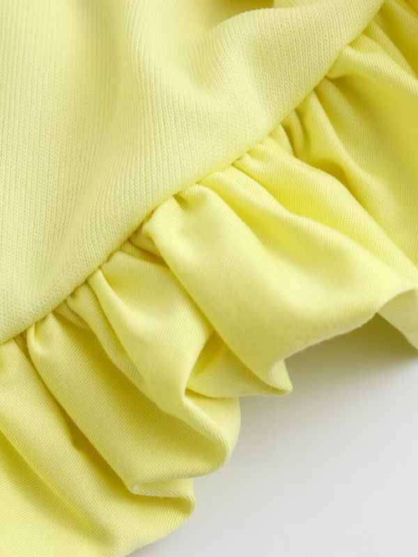 Levoire | Nouveau blaser à poches en forme de ballon avec fermeture éclair et col rond / jupe à fronces