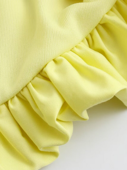 Levoire | Nouveau blaser à poches en forme de ballon avec fermeture éclair et col rond / jupe à fronces