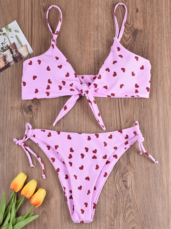 Levoire | Nouveau sexy deux pièces maillot de bain Amour imprimé de tournesol bikini