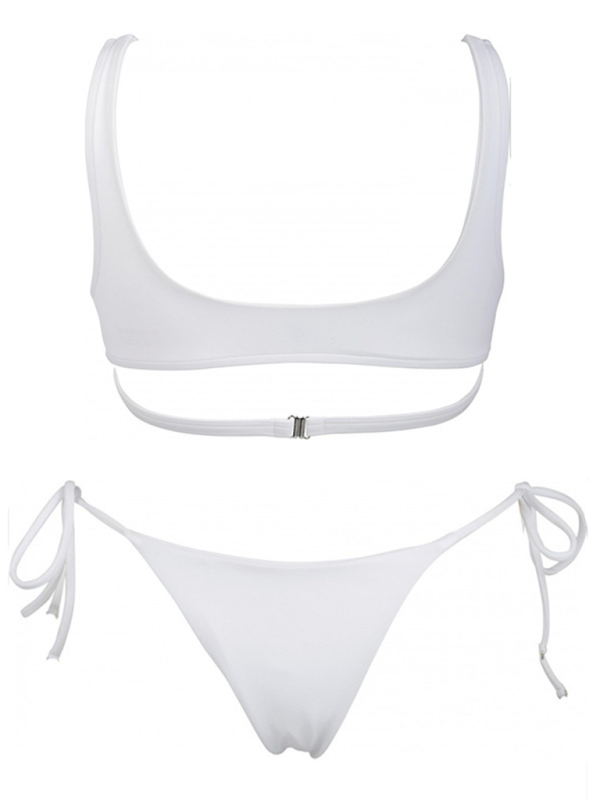 Levoire | Nouveau maillot de bain deux pièces couleur unie bague d'amour maillot de bain