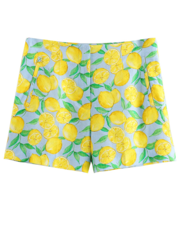 Levoire | Nouveau vacances loisirs citron impression shorts-accessoires