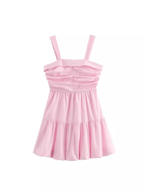Levoire | Design de mode Robe rysjekjole à longueur courte Rosa
