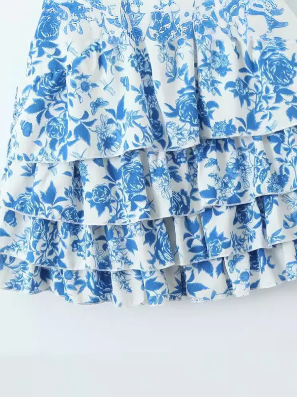 Levoire | Robe imprimée décontractée stylée sans manches avec décolleté