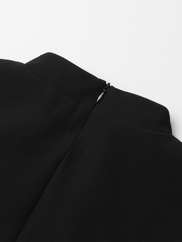 Levoire | Nouveau mode minimaliste design uni col rond sans manches robe patchwork
