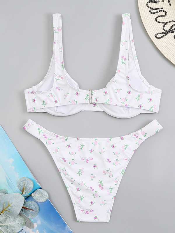 Levoire | Nouveau bikini deux pièces maillot de bain imprimé taille haute bikini