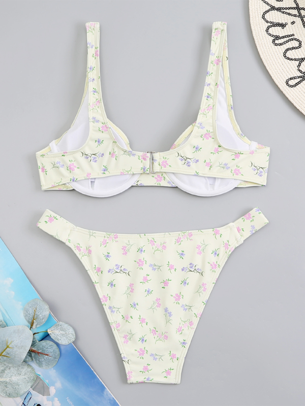 Levoire | Nouveau bikini deux pièces maillot de bain imprimé taille haute bikini