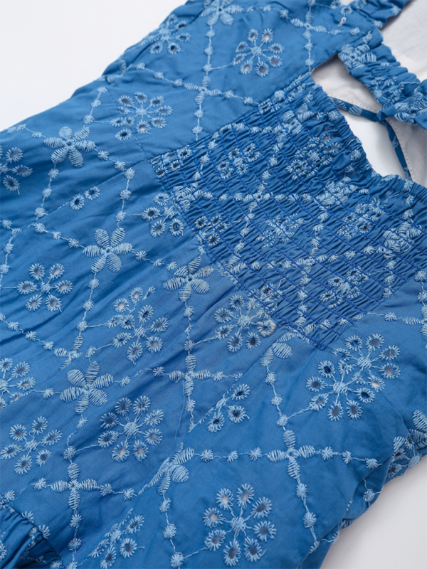 Levoire | Nouvelle robe mini à broderie à bretelles