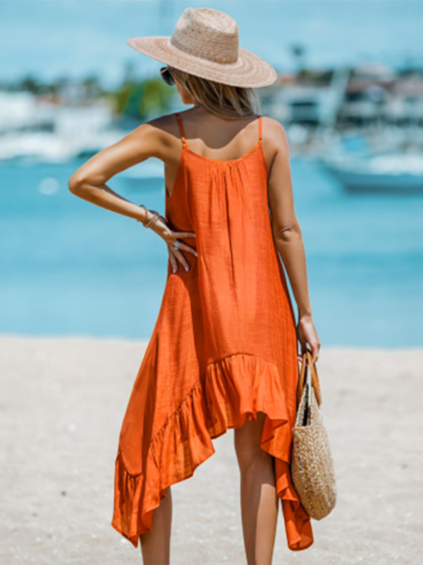Levoire | Vêtements pour femmes Libre Uni Sans Épaule Asymétrique Robe