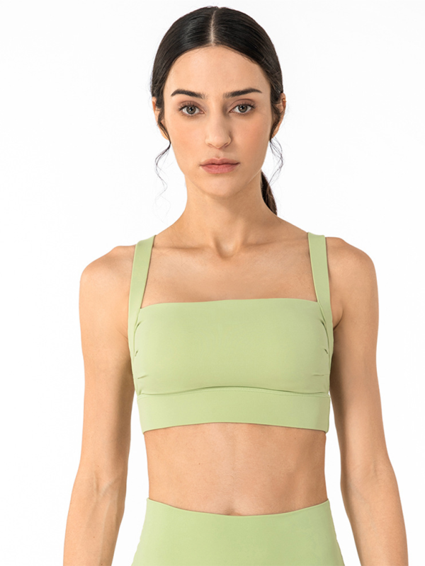 Levoire | Anti-Hohlrygg-correcteur de posture avec rembourrage de poitrine brassière de fitness soutien-gorge de dos top de yoga soutien-gorge Vert clair