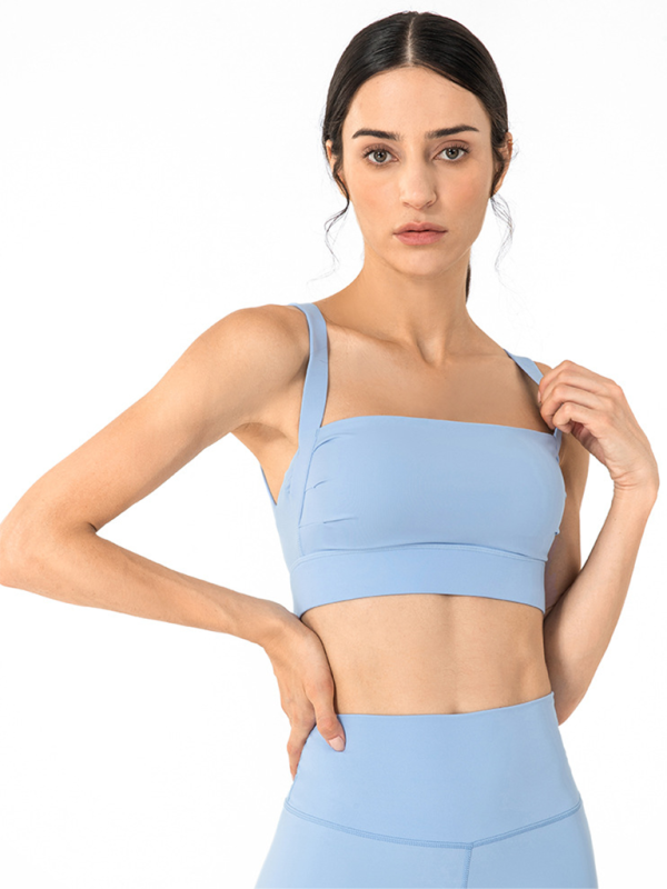 Levoire | Anti-Hohlrygg-correcteur de posture avec rembourrage de poitrine brassière de fitness soutien-gorge de dos top de yoga soutien-gorge Azul ciel