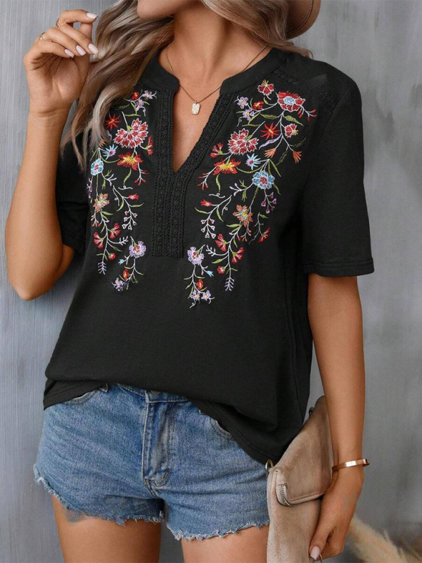 Levoire | Nouvelle mode féminine top en dentelle brodé Must