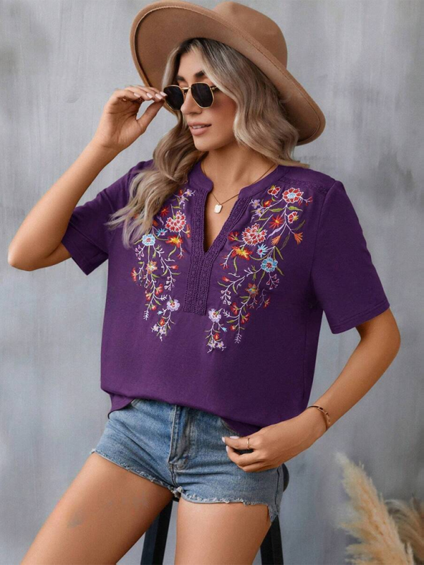 Levoire | Nouvelle mode féminine top en dentelle brodé