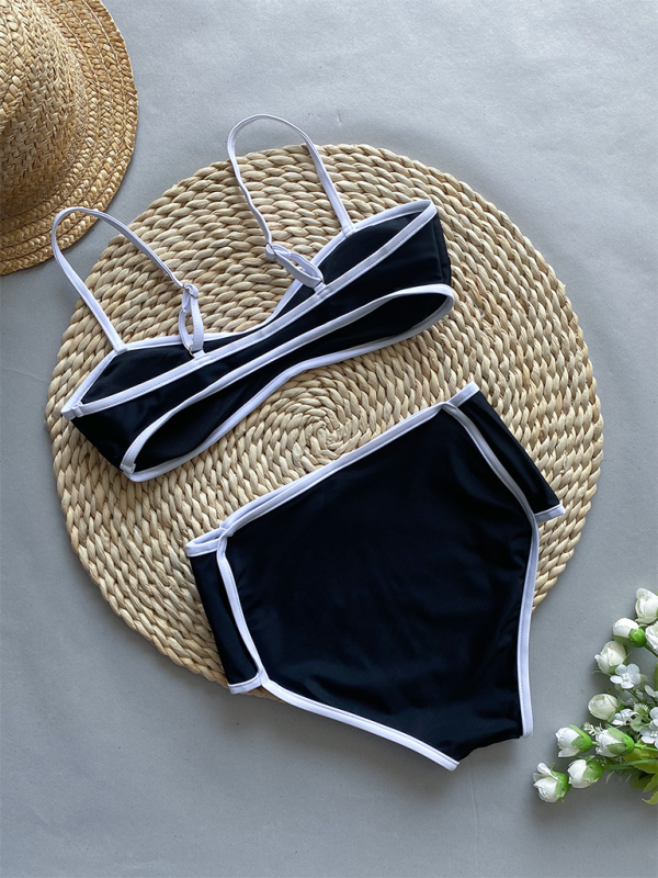 Levoire | Nouvelle comparaison de couleur pour femmes maillot de bain sexy à taille haute à deux pièces