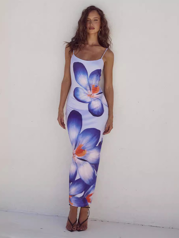 Levoire | Uusi Motetrend Impression Plusieurs couleurs Tempérament Sling Style de rue Robe à taille