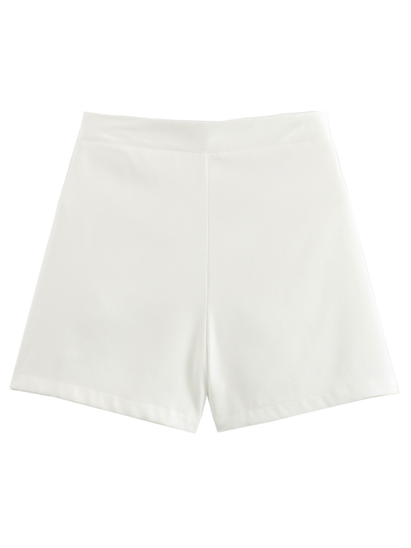 Levoire | Femme décontractée nouveau gilet étroit à col V à un bouton + short ensemble mode