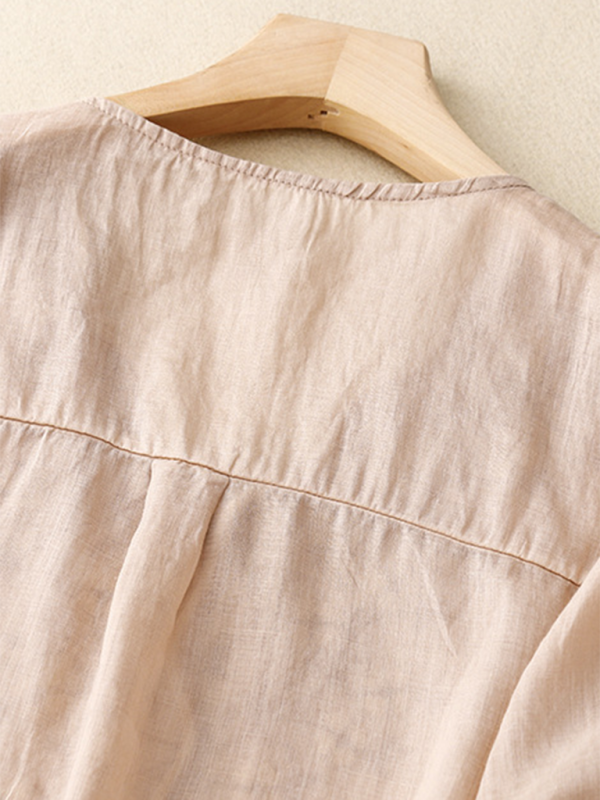 Levoire | Vintage V décolleté brodé T-shirt top