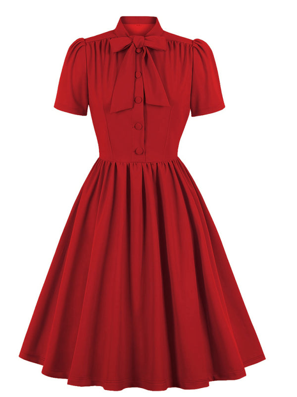 Levoire | Robe en chiffon unie avec ceinture pour femmes Rot