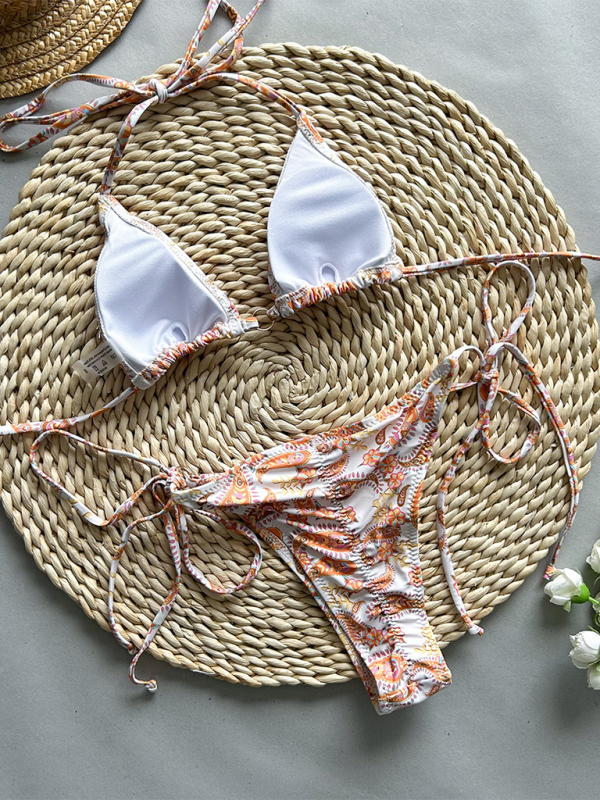 Levoire | Vêtements pour femmes Maillot de bain sexy Bikini à imprimé à cordon