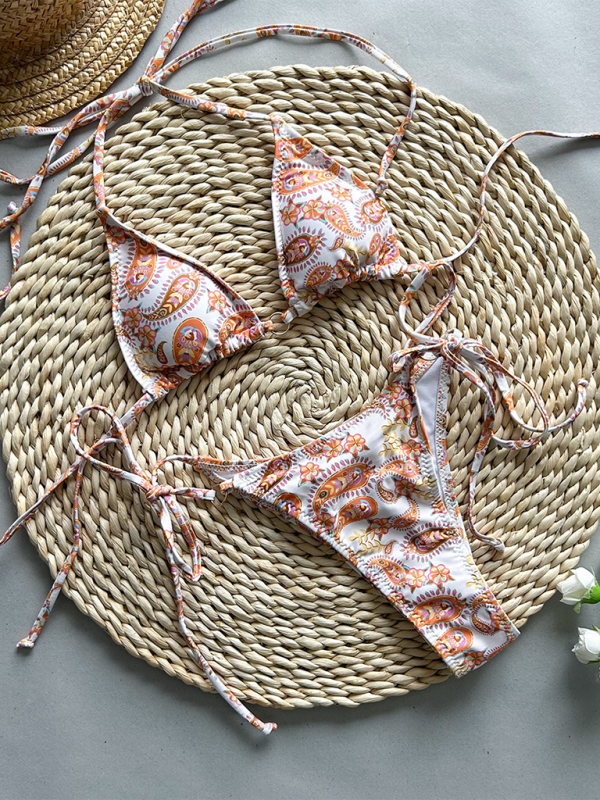 Levoire | Vêtements pour femmes Maillot de bain sexy Bikini à imprimé à cordon