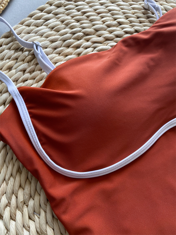 Levoire | Femmes mode Sexy Couleur contrastée Maillot de bain une pièce